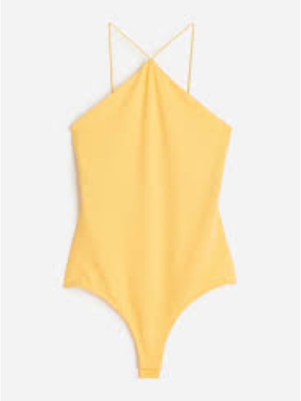 H&M Yellow Spaghetti Strap Bodysuit